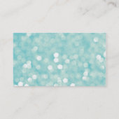 Aqua Bokeh Lights Glitter Sparkles Visitekaartje (Achterkant)