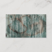 Aqua Bokeh Nautical Glitter Anchor on Wood Visitekaartje (Achterkant)