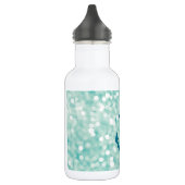 Aqua Bokeh Nautical Glitter Anchor Waterfles (Links)