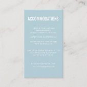 Aqua Bold Wildflower bruiloft ACCOMMODATIE Informatiekaartje (Voorkant)