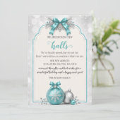 Aqua Boog Kerst Decoratie Nieuwe Hallen Verhuizen Feestdagenkaart (Staand voorkant)