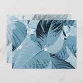 Aqua Botanical Leaves Post Kaart () (Voorkant / Achterkant)