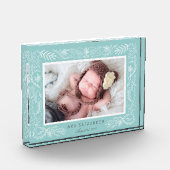 Aqua Botanisch Lijst | BABY Fotoblokken (Links)