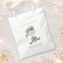 Aqua Boys Little Sailor Nautical Any Age Birthday Bedankzakje