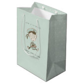 Aqua Boys Little Sailor Nautical Any Age Birthday Medium Cadeauzakje (Achterkant Gekanteld)