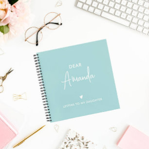 Aqua   Brieven aan mijn dochter Keepsake Memory Notitieboek