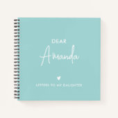 Aqua | Brieven aan mijn dochter Keepsake Memory Notitieboek (Voorkant)