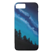 Aqua Bright Milky Way Galaxy Phone Case