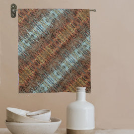 Aqua Brown Beige Tan Abstract patterned Theedoek