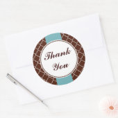 Aqua Brown Dank u Stickers (Envelop)