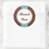 Aqua Brown Dank u Stickers (Tas)