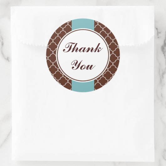 Aqua Brown Dank u Stickers (Tas)