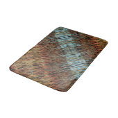 Aqua Brown en Oranje Aardse Tribal Abstract Badmat (Gekanteld)