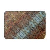 Aqua Brown en Oranje Aardse Tribal Abstract Badmat (Voorkant)