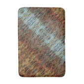 Aqua Brown en Oranje Aardse Tribal Abstract Badmat (Voorkant Verticaal)