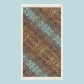 Aqua Brown en Oranje Abstract Servet