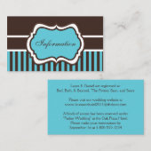 Aqua, Brown en White Damask Enclosure Kaart (Voorkant / Achterkant)