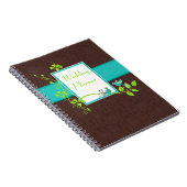 Aqua Brown Green White Wedding Planner Notitieboek (Rechterzijde)