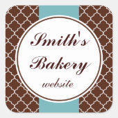 Aqua Brown Zakelijke Stickers (Voorkant)