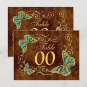 Aqua bruin gouden tafelnummer (Voorkant / Achterkant)
