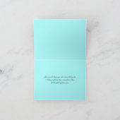 Aqua, bruin, wit gestreept bedankje Kaart (Binnen)