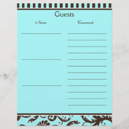 Aqua, bruin, witteband, Damaskast, papier