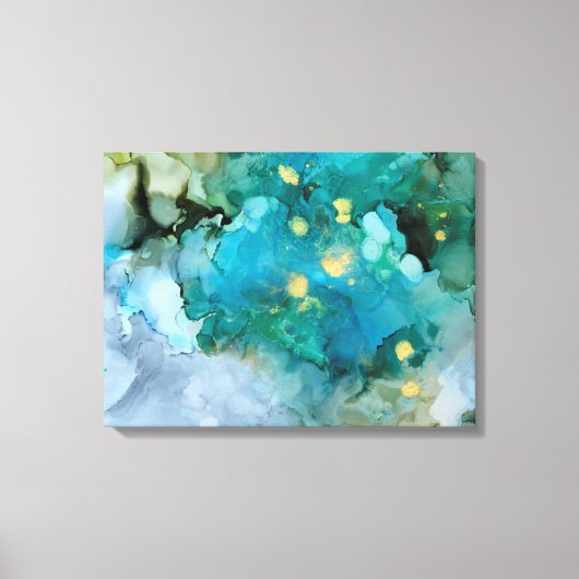 Aqua Brume I Canvas Afdruk (Voorkant)