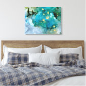 Aqua Brume I Canvas Afdruk (Insitu (Slaapkamer))
