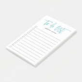 Aqua Brush Gepersonaliseerd om Lijst te doen Post-it® Notes (Schuin)