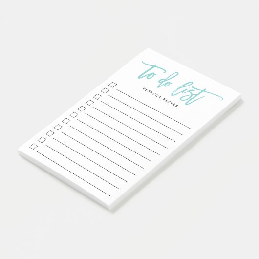 Aqua Brush Gepersonaliseerd om Lijst te doen Post-it® Notes (Schuin)