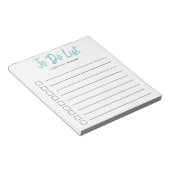 Aqua Brush Lettert Gepersonaliseerd om Lijst te do Notitieblok (Schuin)