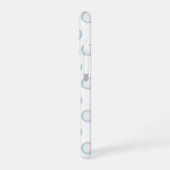 Aqua Bubble Dot Hoestelcase | Teal Stippen Minima iPhone 16 Hoesje (Linkerkant)