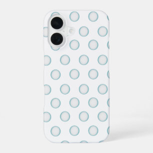 Aqua Bubble Dot Hoestelcase   Teal Stippen Minima iPhone 16 Hoesje