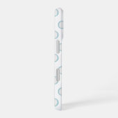 Aqua Bubble Dot Hoestelcase | Teal Stippen Minima iPhone 16 Hoesje (Rechterkant)