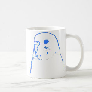 Aqua Budgie Portrait Koffiemok