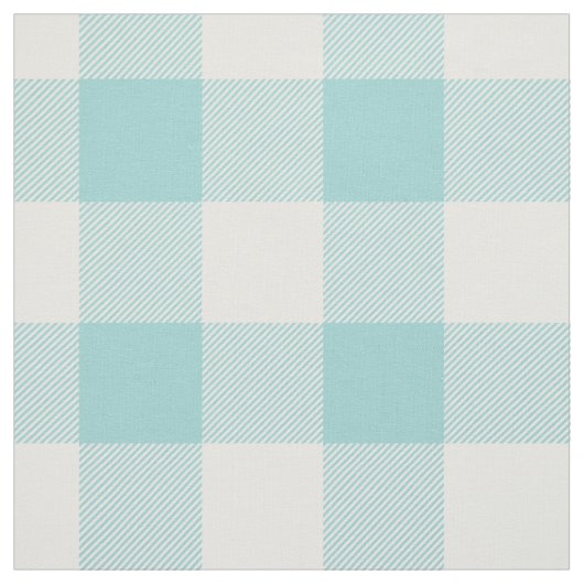 Aqua Buffalo Check Pattern Stof (Swatch)