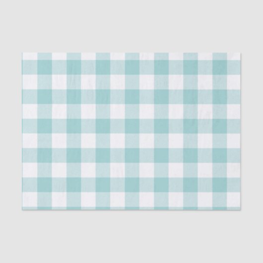 Aqua Buffalo Check Pattern Tissuepapier (Voorkant)