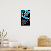 aqua bullseye QR-code Poster (Keuken)