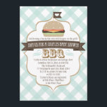 Aqua Burger Couples BBQ Baby Shower Invitations Kaart<br><div class="desc">De zomer is een geweldig moment om een baby shower te ontvangen. Deze stellen nemen babydoucheuitnodigingen met een waterblauw, blauwgroen deken van de pinic deken en het patroon van de tafelkleden van gingham, banner en een burger- en tandenplukkervlag. Dat zijn schattig en leuk. Kunstwerk © Chrissy H. Studios, LLC. Alle...</div>