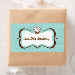 Aqua Business Cupcake Labels