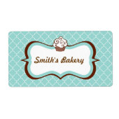 Aqua Business Cupcake Labels (Voorkant)