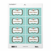 Aqua Business Cupcake Labels (Full Sheet)
