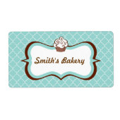 Aqua Business Cupcake-labels Etiket (Voorkant)