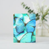 Aqua Butterflies Briefkaart (Staand voorkant)