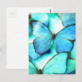 Aqua Butterflies Briefkaart (Voorkant / Achterkant)