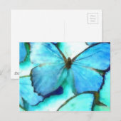 Aqua Butterflies Briefkaart (Voorkant / Achterkant)