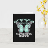 Aqua Butterfly Art verspreidt zelfmoordpreventie A Kaart (Gele Bloem)