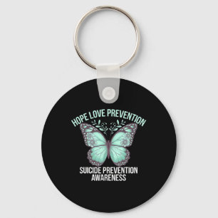 Aqua Butterfly Art verspreidt zelfmoordpreventie A Sleutelhanger