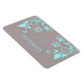 Aqua Butterfly Floral Premium Magnet Magneet (Rechterzijde)