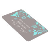 Aqua Butterfly Floral Save the Date Magnet Magneet (Rechterzijde)